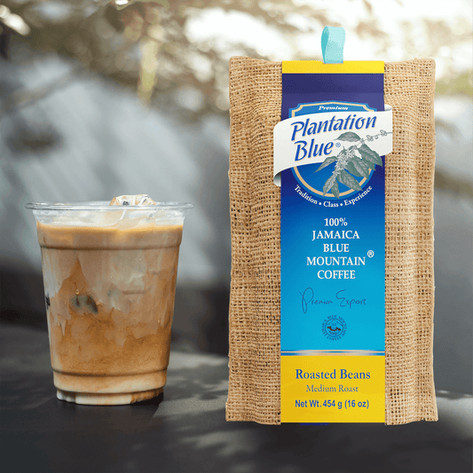 Plantation Blue® 100% Jamaica Blue Mountain Whole Bean Coffee – 16oz | Medium Roast