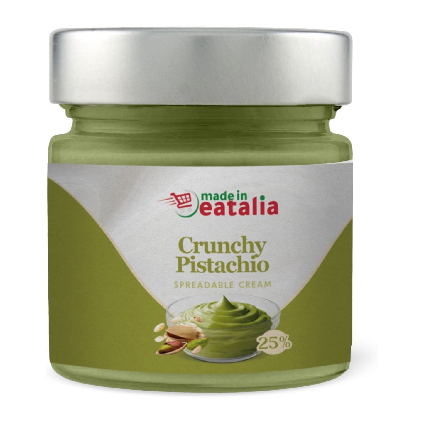 Crunchy Pistachio – Pistachio Spread with 25% Pistachio 200g By Made in Eatalia
