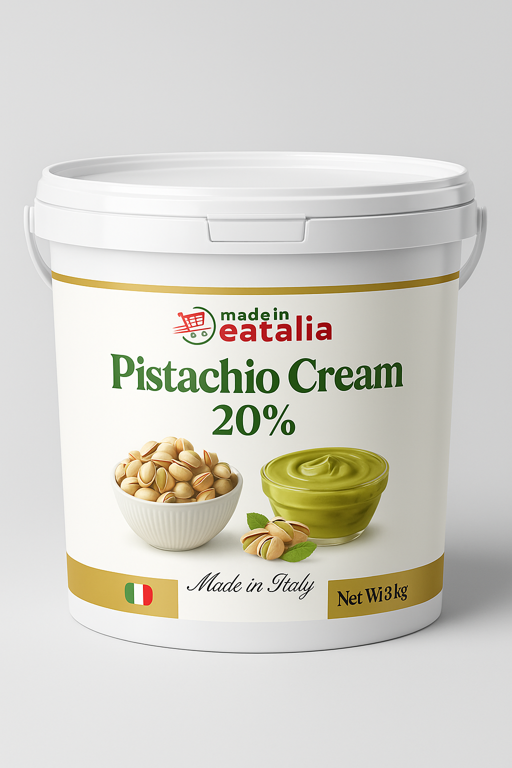 Made in Eatalia Pistachio Cream 20% (3 kg bucket)