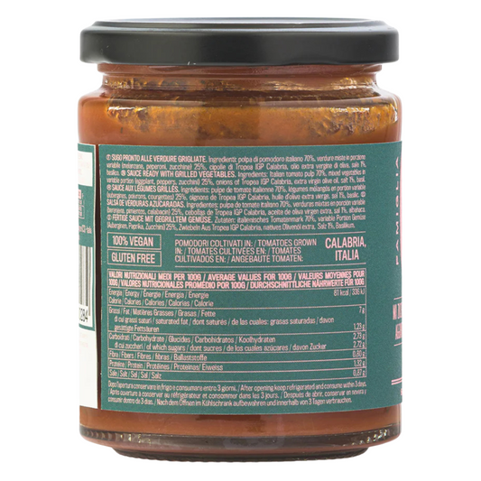 Famiglia Crispino Grilled Vegetable Pasta Sauce — Roasted Italian Veggie Sugo