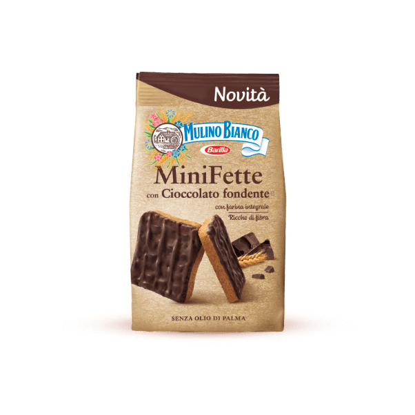Mulino Bianco Mini Fette with dark chocolate