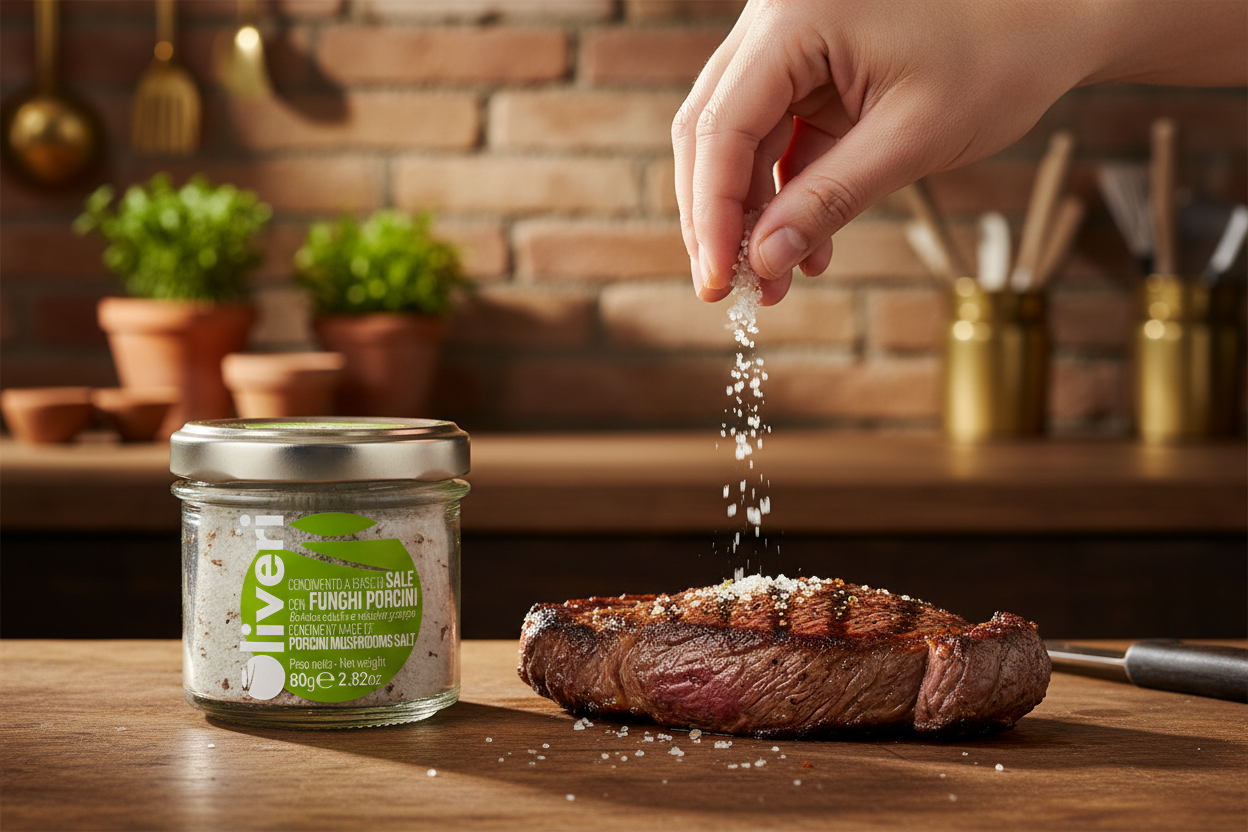 Lifestyle 1 — Ribeye con porcini salt