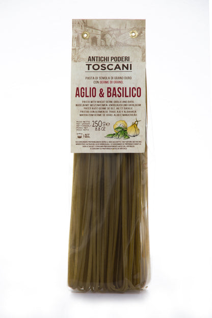 Garlic & Basil Linguine | Antichi Poderi Toscani | Artisan Infused Tuscan Pasta 250g