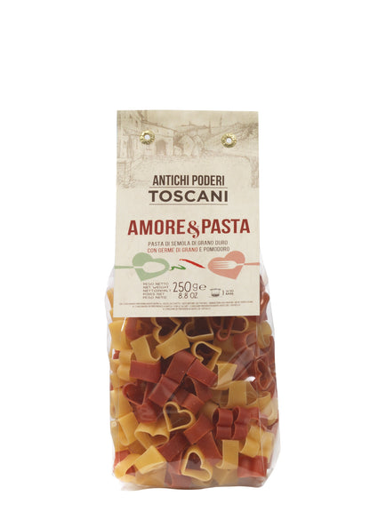 Heart-Shaped Tomato Pasta | Antichi Poderi Toscani | Artisan Tuscan Gift Pasta 250g