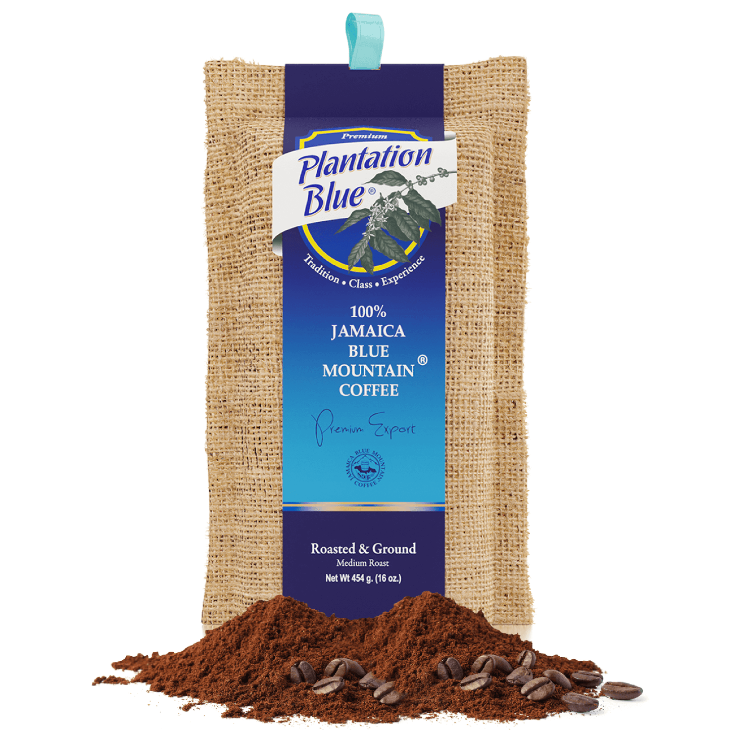 Plantation Blue® 100% Jamaica Blue Mountain Ground Coffee – 16oz | JACRA Certified