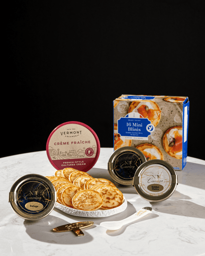 Caviar Trio Tasting Set | Classic & Royal | Premium Caviar Gift Set | Number One Caviar