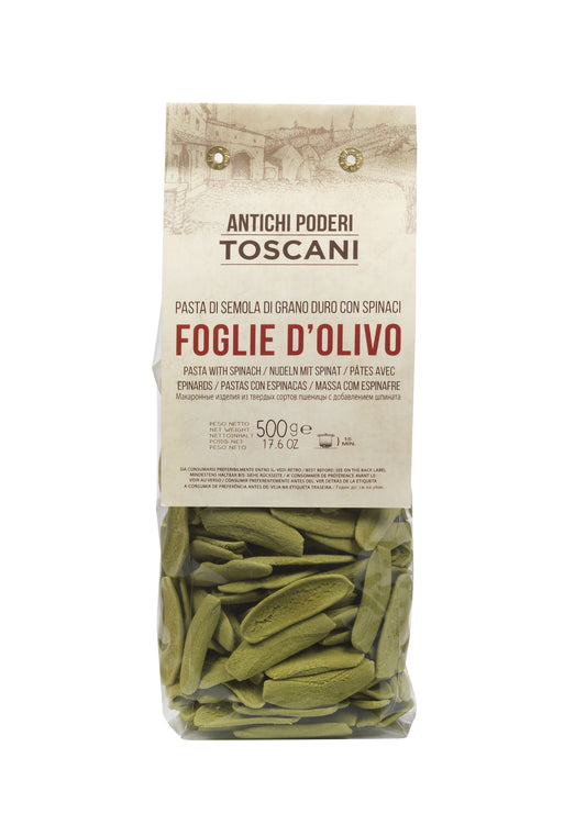 Spinach Olive Leaf Pasta | Antichi Poderi Toscani | Artisan Tuscan Shaped Pasta 500g