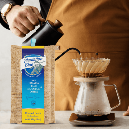 Plantation Blue® 100% Jamaica Blue Mountain Whole Bean Coffee – 16oz | Medium Roast