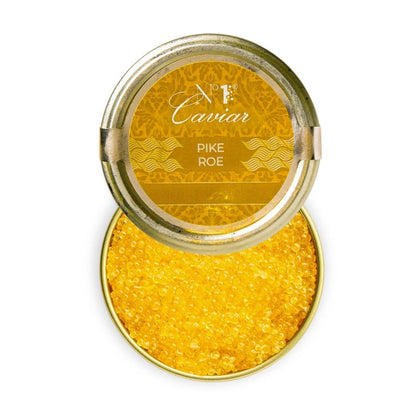 Pike Roe | Golden Pearls with Clean Briny Flavor | Number One Caviar