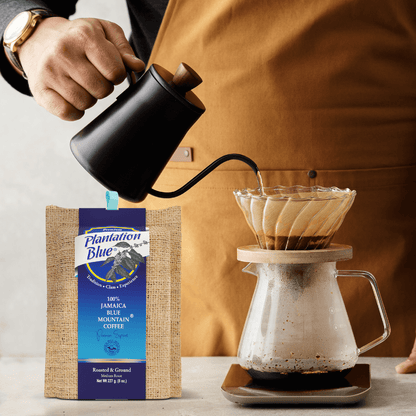Plantation Blue 100% Jamaica Blue Mountain Ground Coffee – 8oz