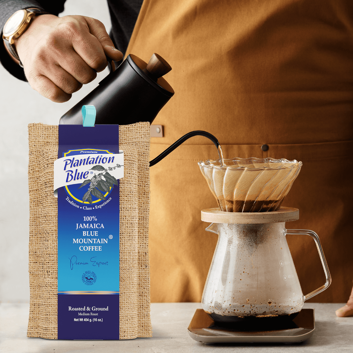 Plantation Blue® 100% Jamaica Blue Mountain Ground Coffee – 16oz | JACRA Certified