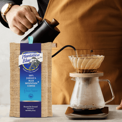 Plantation Blue® 100% Jamaica Blue Mountain Ground Coffee – 16oz | JACRA Certified