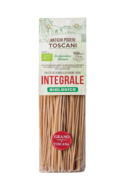 Organic Whole Wheat Linguine | Antichi Poderi Toscani | Bronze-Drawn Tuscan Pasta 500g