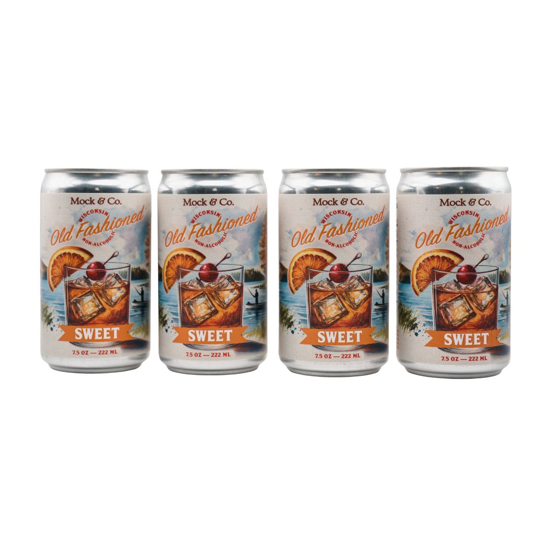 Wisconsin Old Fashioned Sweet | Non-Alcoholic Ready-to-Drink Cocktail | 4-Pack