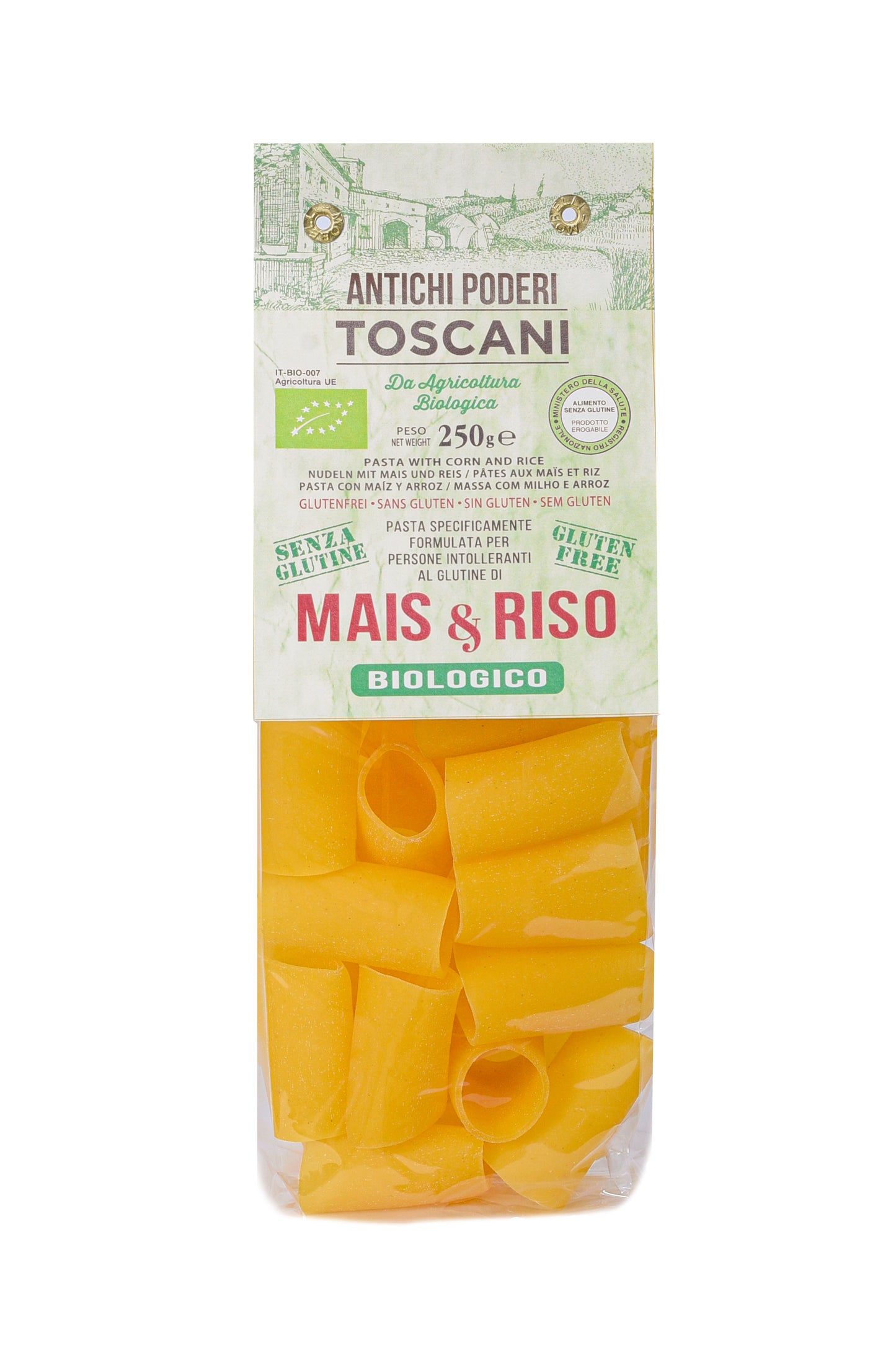 Gluten-Free Organic Paccheri | Antichi Poderi Toscani | Corn & Rice Tuscan Pasta 250g