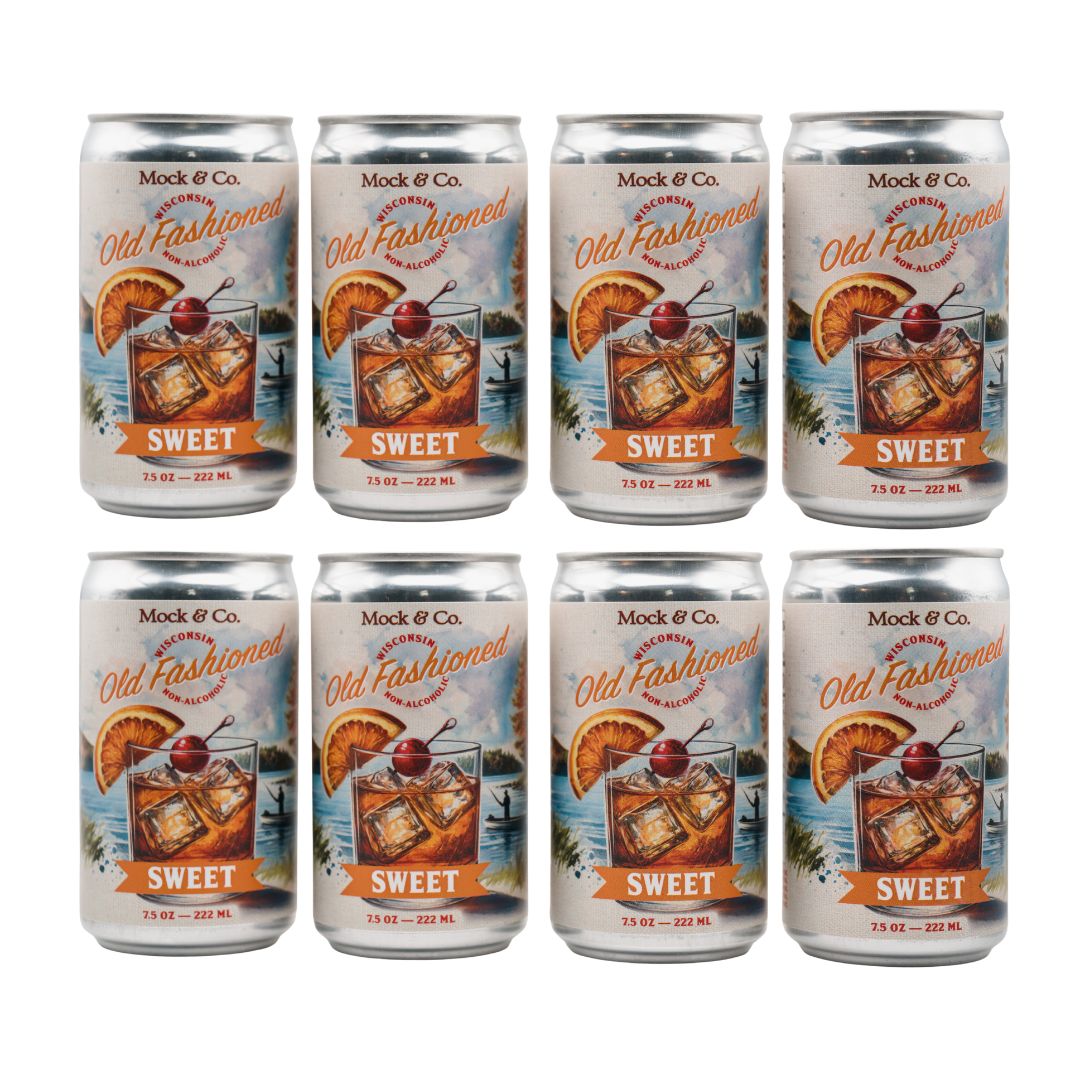 Wisconsin Old Fashioned Sweet | Non-Alcoholic Ready-to-Drink Cocktail | 4-Pack
