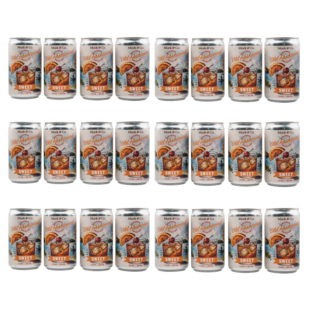 Wisconsin Old Fashioned Sweet | Non-Alcoholic Ready-to-Drink Cocktail | 4-Pack
