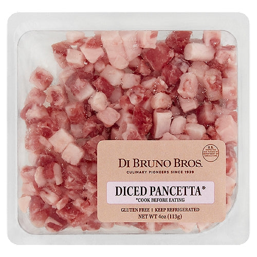 Di Bruno Bros. Diced Pancetta | Italian Cured Pork Belly | 4oz