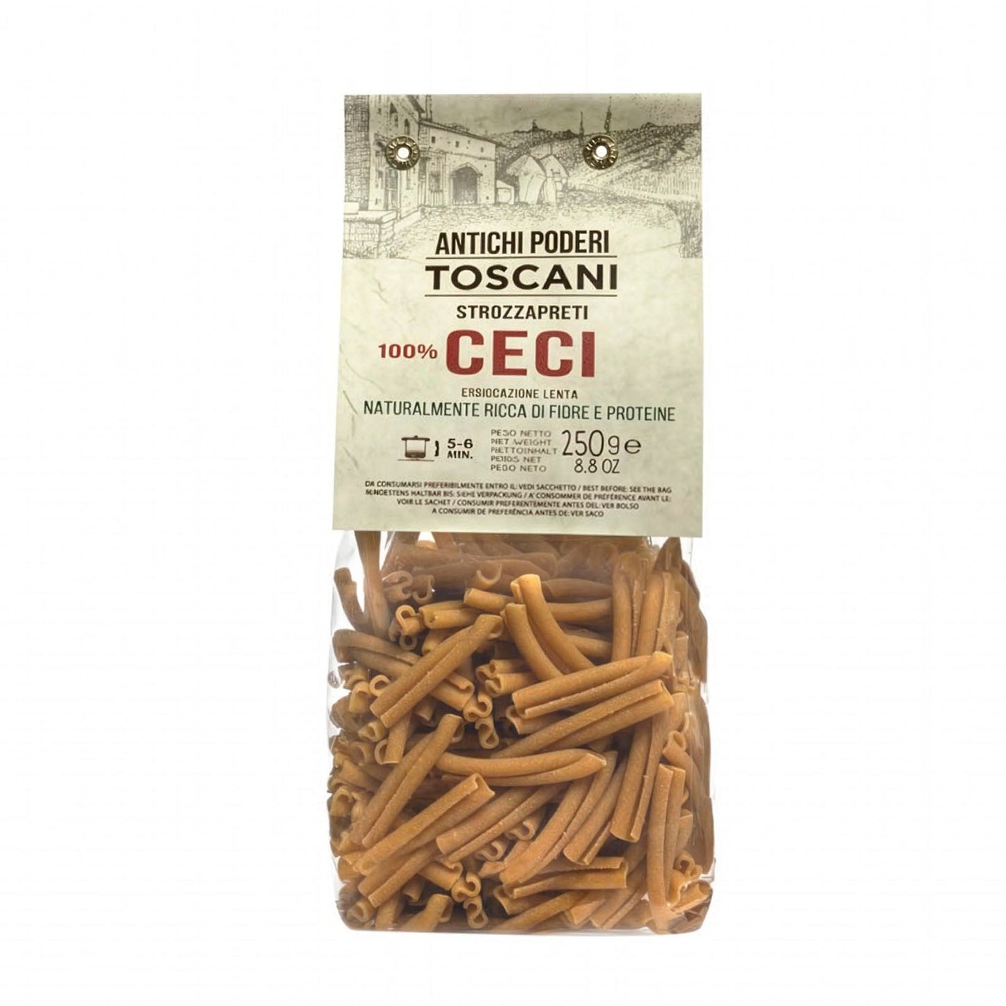 Chickpea Strozzapreti | Antichi Poderi Toscani | Gluten-Free High-Protein Italian Pasta 250g