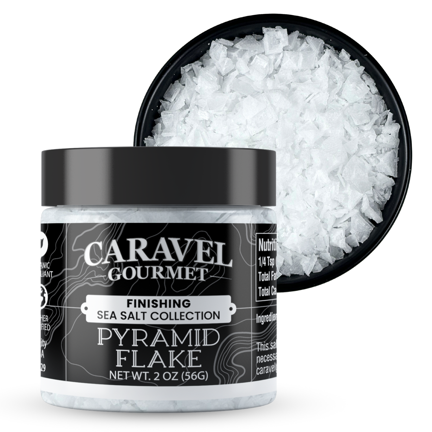Pyramid Flake Sea Salt – Geometric Crystal Finishing Salt | 2 oz Jar