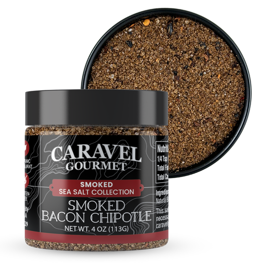 Smoked Bacon Chipotle Sea Salt – Bold & Smoky Finishing Salt | 4 oz Jar