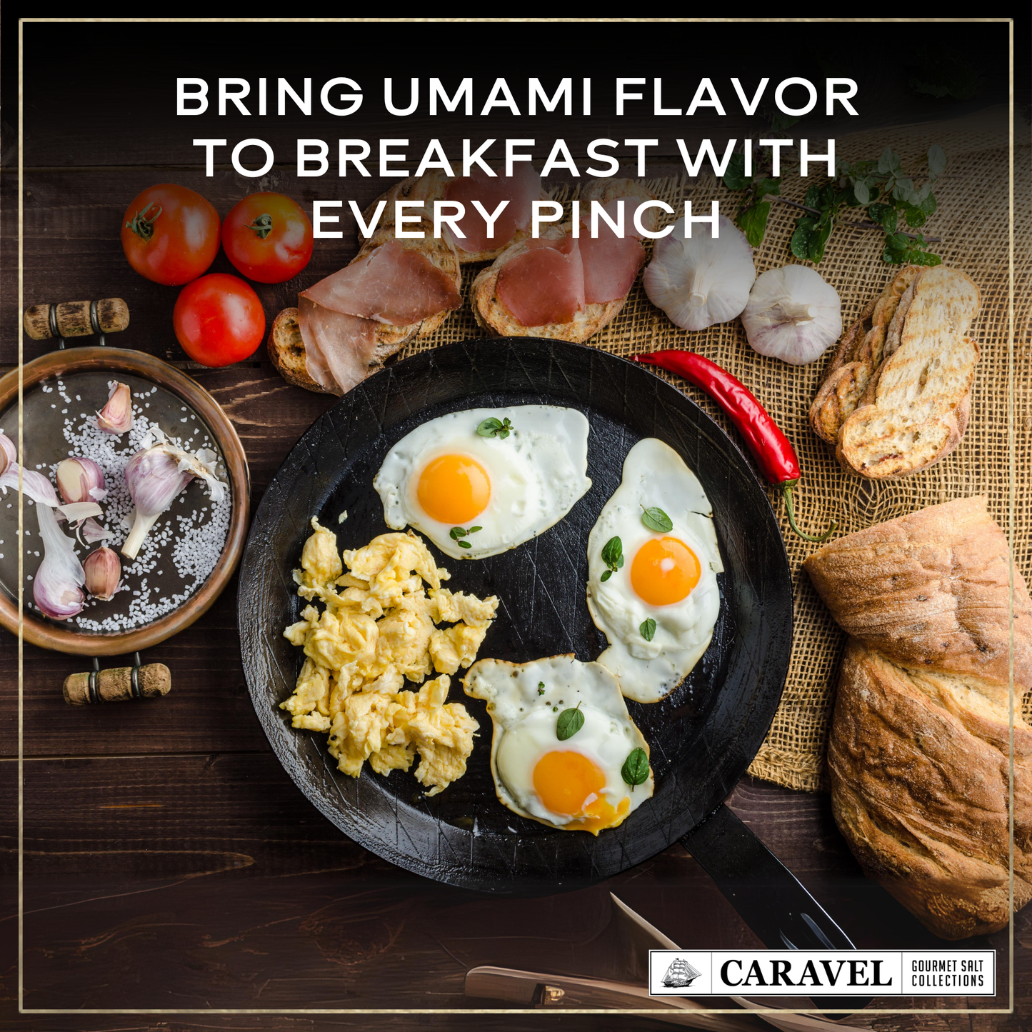 Black Truffle Sea Salt by Caravel Gourmet | Solar-Evaporated Sea Salt & Black Truffle (6 oz)