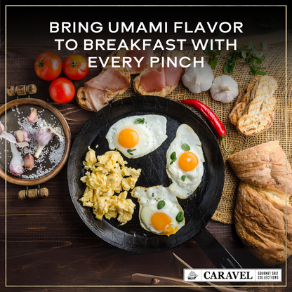 Black Truffle Sea Salt by Caravel Gourmet | Solar-Evaporated Sea Salt & Black Truffle (6 oz)