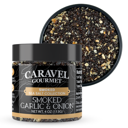 Smoked Garlic & Onion Sea Salt – Hardwood-Smoked Finishing Salt | 4 oz Jar