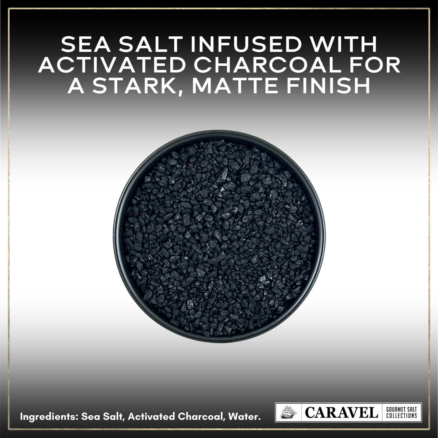 Hawaiian Black Lava Sea Salt – Activated Charcoal Finishing Salt | 4 oz Jar