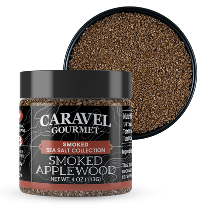 Applewood Smoked Sea Salt – Sweet & Smoky Finishing Salt | 4 oz Jar