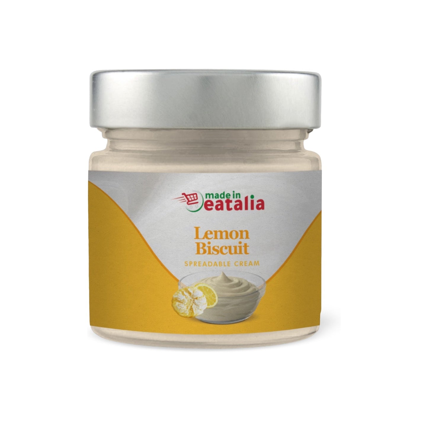 Lemon Biscuit – Creamy Lemon Cookie Spread 200g by Made in Eatalia