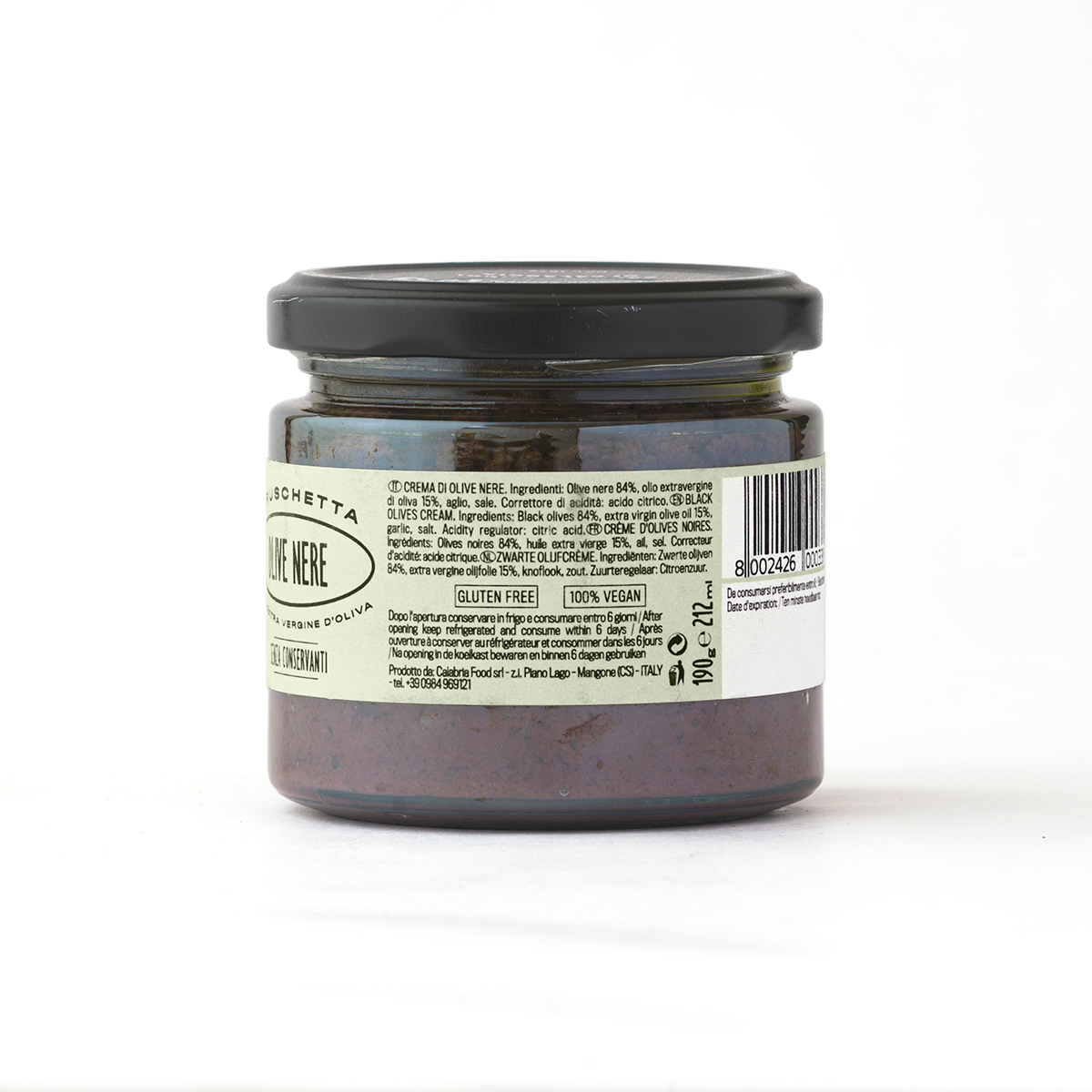 Crispino Bruschetta Olive Nere — Calabrian Black Olive Spread | 270g