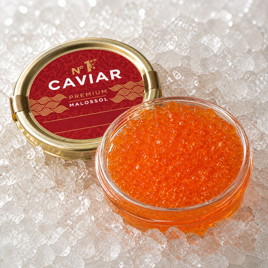 Salmon Roe (Chum) | Large Orange Pearls with Bold Umami Flavor | Number One Caviar
