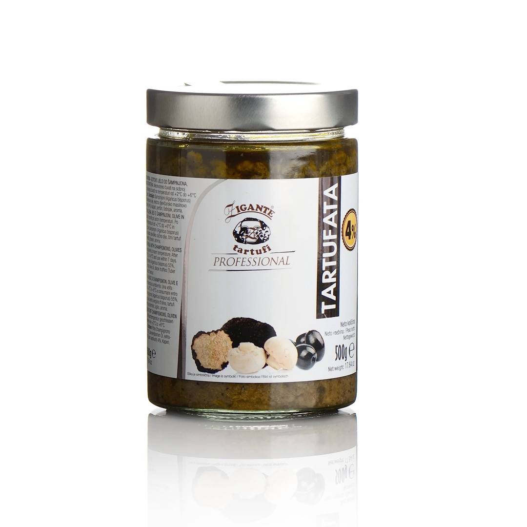 Jar of Tartufata on a white background