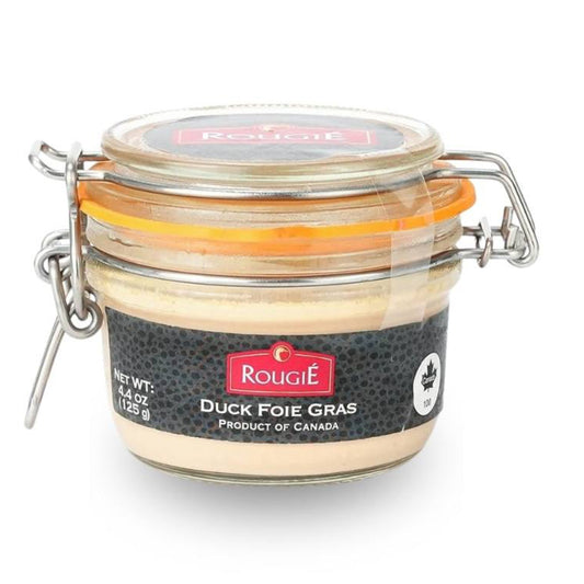 Rougié Duck Foie Gras | Whole Duck Foie Gras from Corn-Fed Ducks – French Luxury Delicacy (4.4 oz)