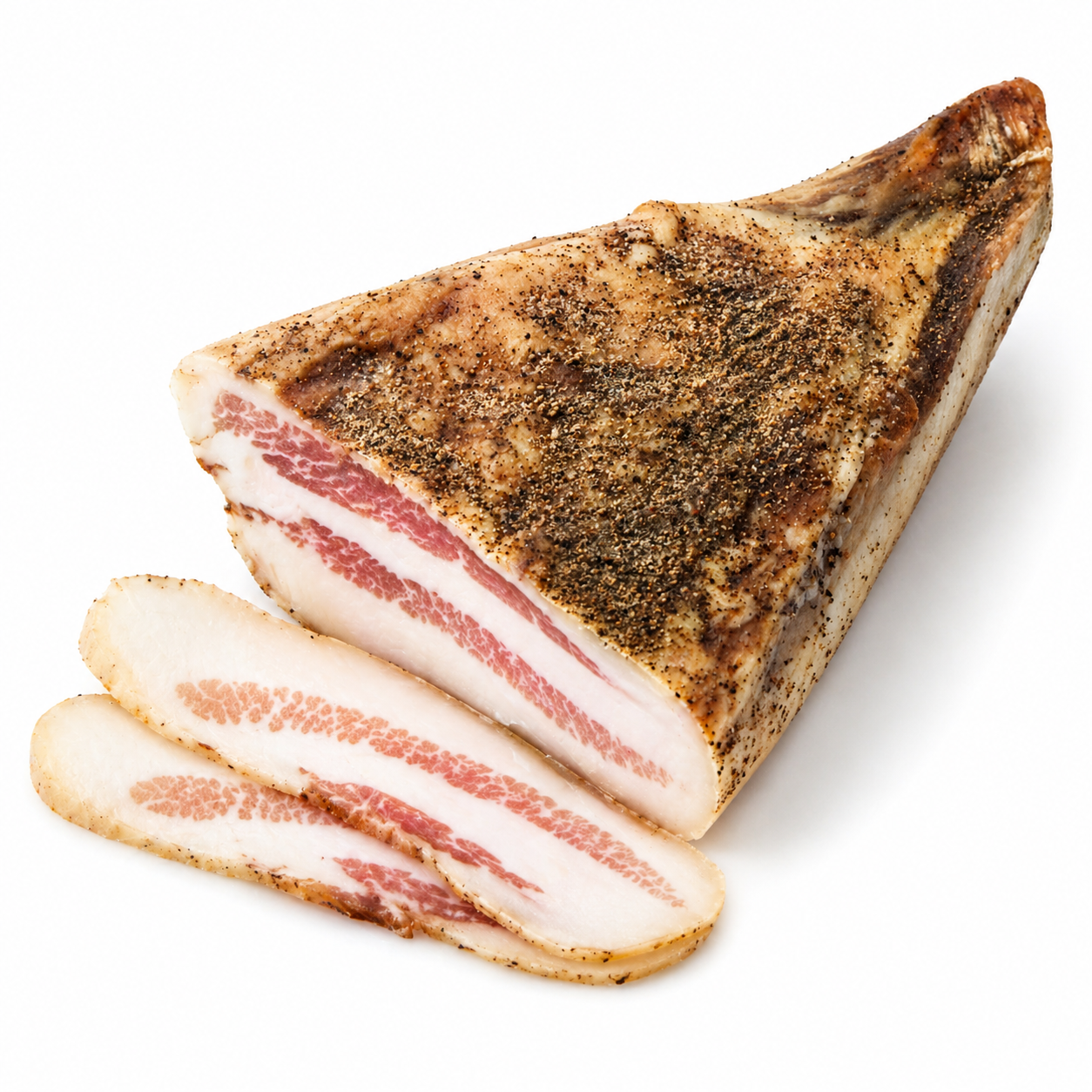 Italian Handcrafted Guanciale | Dry-Cured Pork Jowl | 3 Months Aged | Aprox 8 oz