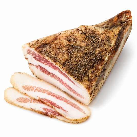 Italian Handcrafted Guanciale | Dry-Cured Pork Jowl | 3 Months Aged | Aprox 8 oz