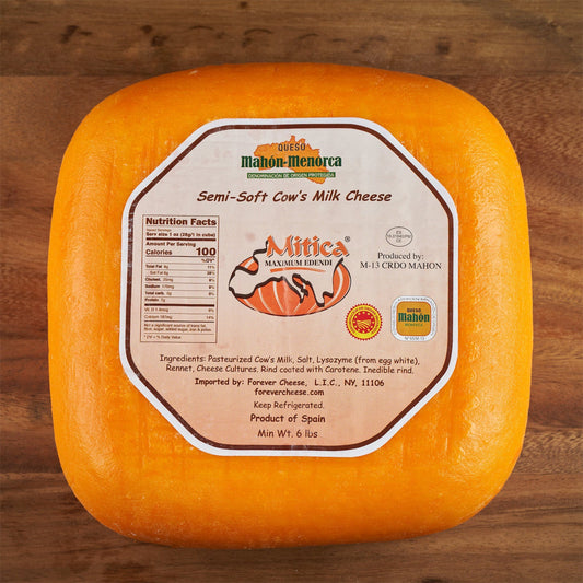 DOP Mahon Mitica® 4 Months | Creamy Balearic Island Cheese | Nicola's Marketplace