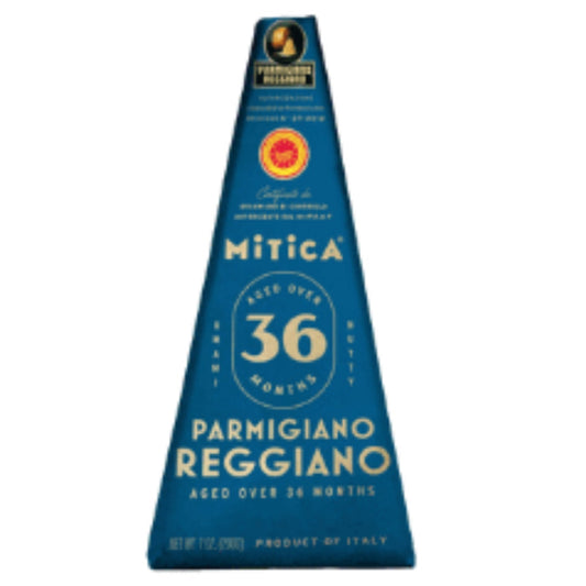 Miticà Parmigiano Reggiano cheese packaging on a white background