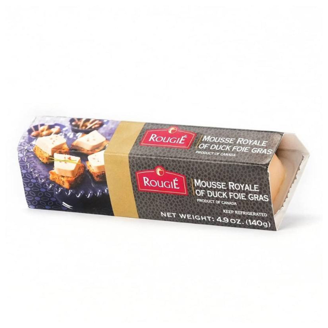 Packaged food item with Rougie branding on a white background