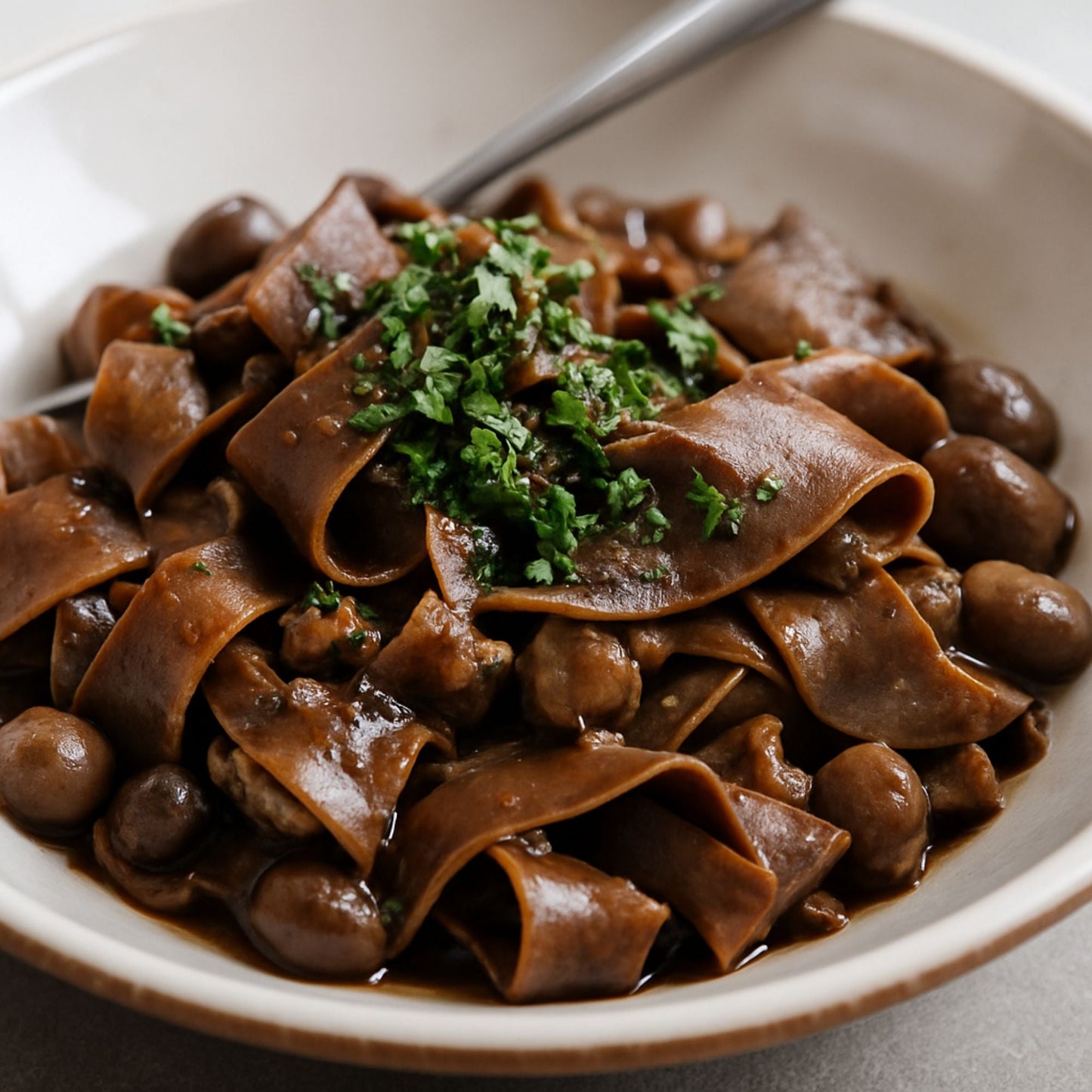 Egg & Mushroom Straccetti | Antichi Poderi Toscani | Artisan Tuscan Pasta with Porcini 250g
