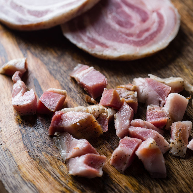 Di Bruno Bros. Diced Pancetta | Italian Cured Pork Belly | 4oz