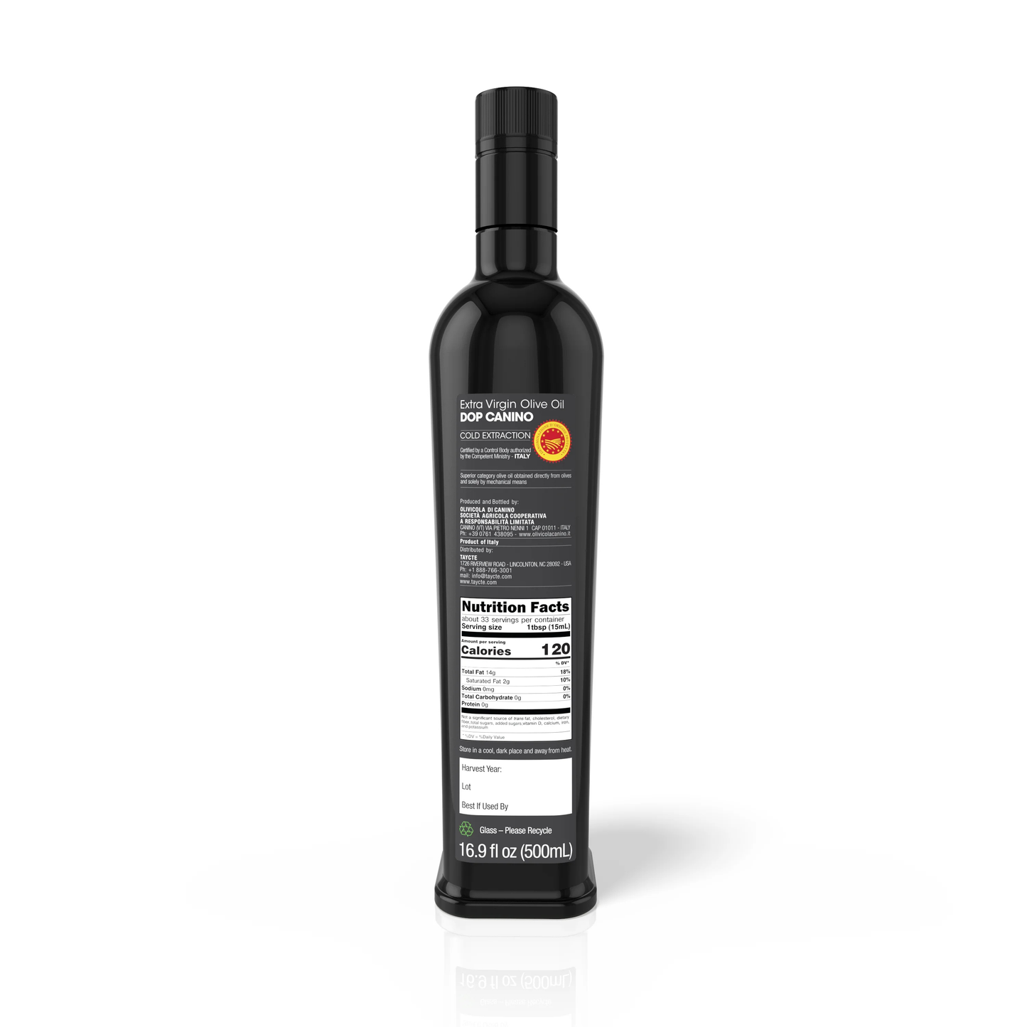 D.O.P. Canino Extra Virgin Olive Oil — Single-Variety Caninese | 500ml