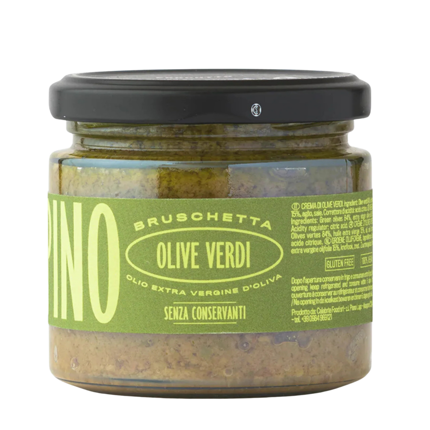 Crispino Bruschetta Olive Verdi — Calabrian Green Olive Spread | 270g