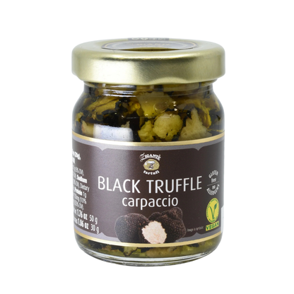 Zigante Tartufi Black Truffle Carpaccio — Tuber Aestivum, in Extra Virgin Olive Oil