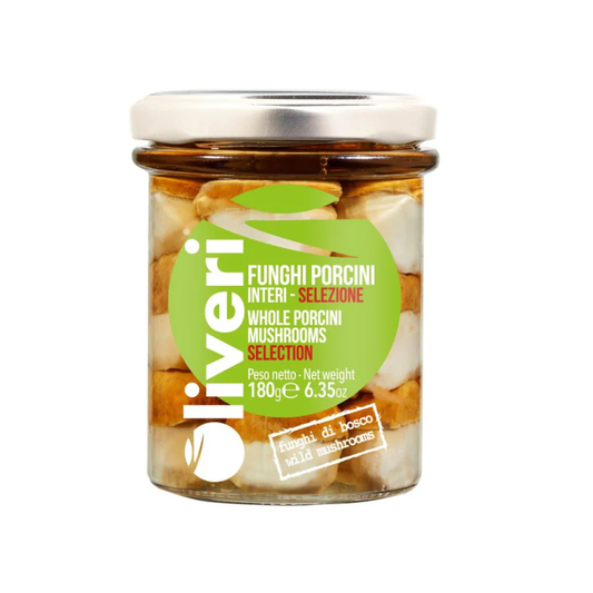 Oliveri Whole Porcini Mushrooms Selezione — Boletus Edulis in EVOO, Piemonte