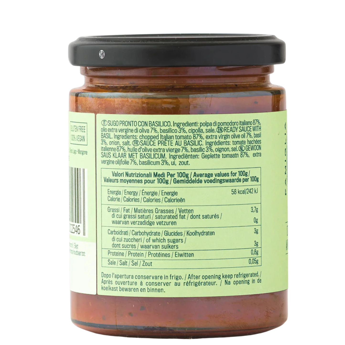 Famiglia Crispino Basil Tomato Sauce — Ready-Made Italian Sugo