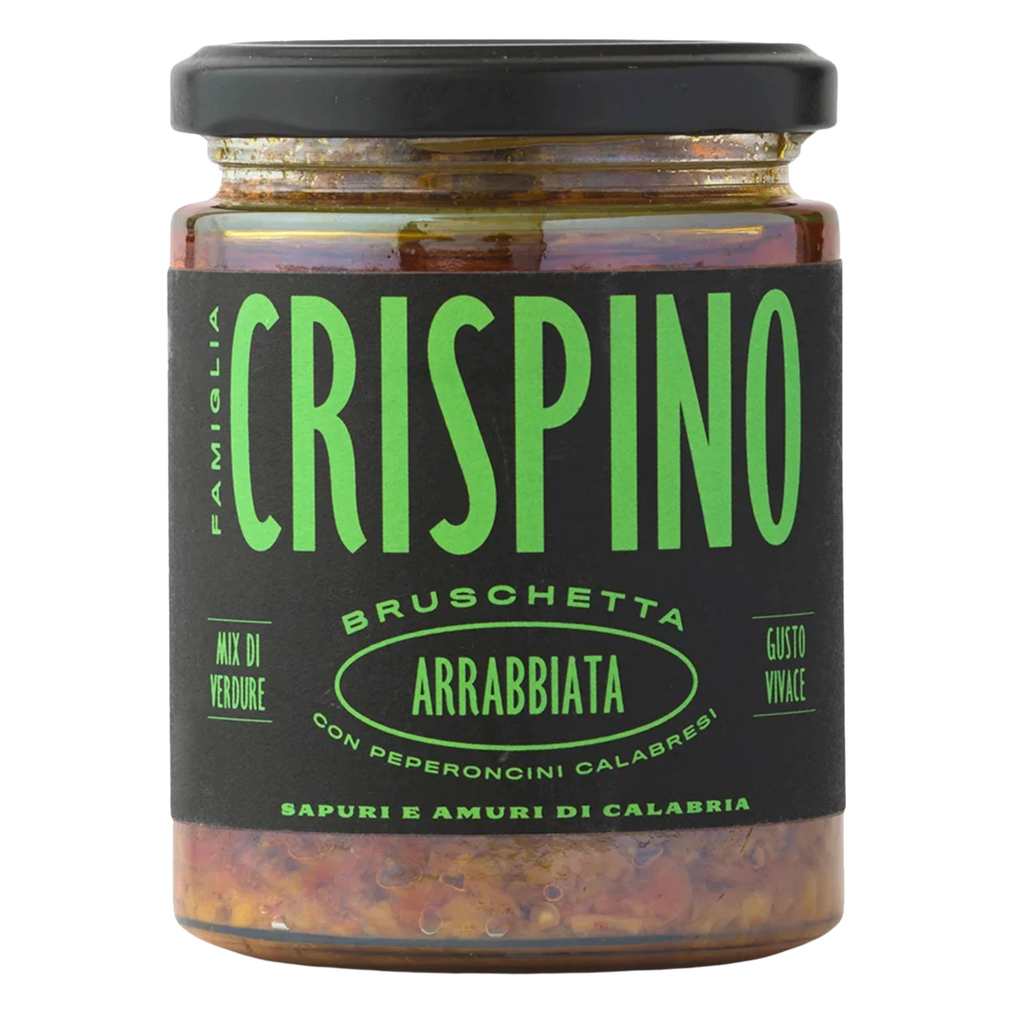 Famiglia Crispino Spicy Arrabbiata Bruschetta Spread — Hot Pepper Italian Antipasto