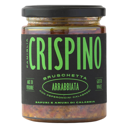 Famiglia Crispino Spicy Arrabbiata Bruschetta Spread — Hot Pepper Italian Antipasto