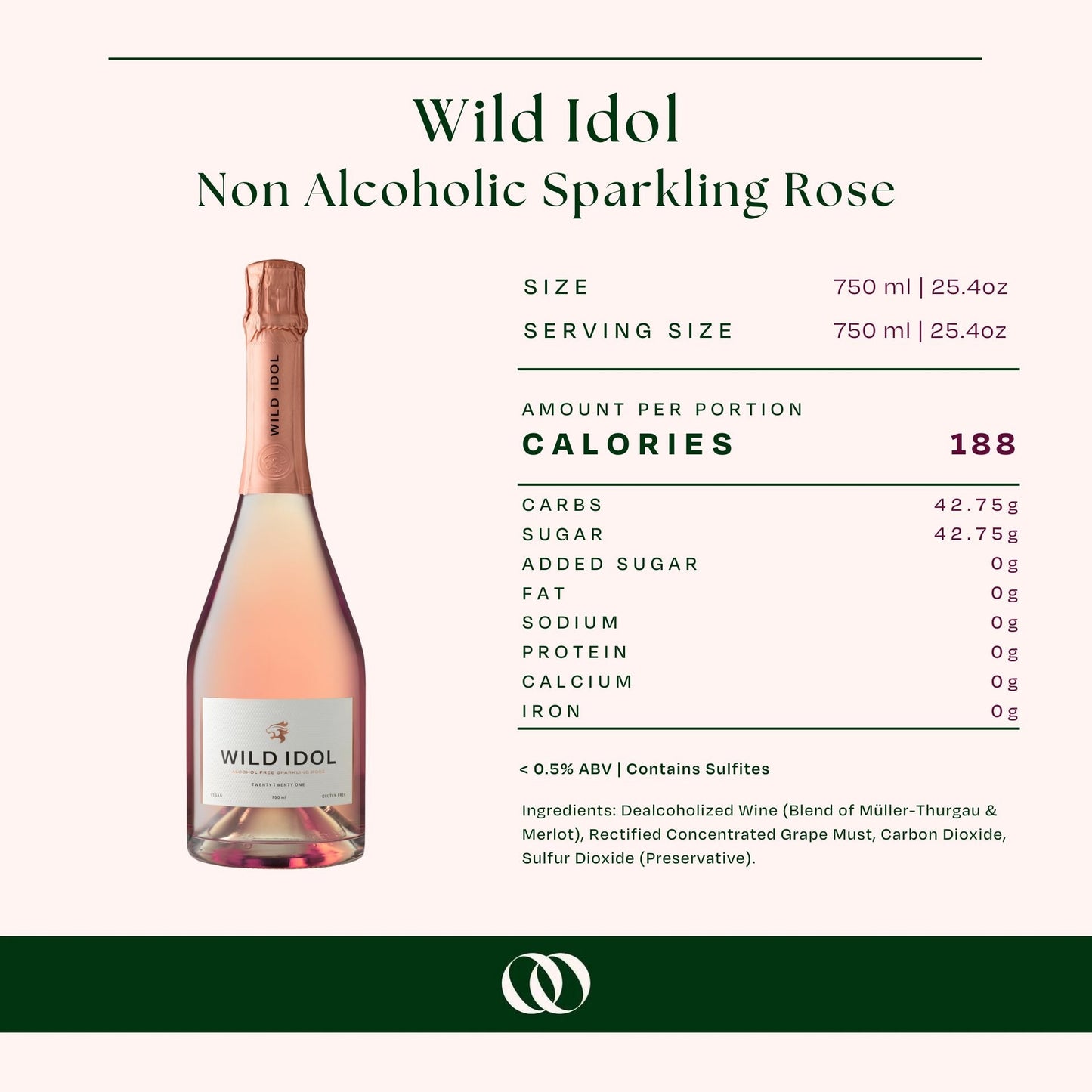 Wild Idol Alcohol-Free Sparkling Rosé | 750ml